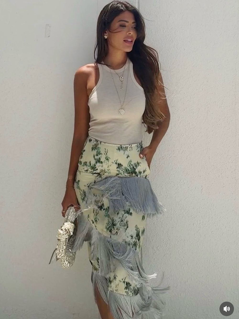 ❗️BLOGGERS FAVORITE❗️ZARA LIMITED EDITION FLORAL FRINGE SKIRT - Picture 7 of 16